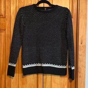 Black and white patterned sweater